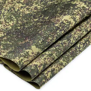 Camouflage 600D PU Oxford Woven Fabric EMR 100 Polyester Waterproof Camo Print For Luggage Tent