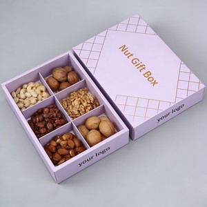 Caja de Regalo de Frutos Secos Variados al por Mayor, Caja de Regalo de Alimentos Secos con Separadores, Caja de Alimentos de Lujo con Cierre Magnético - Product Image 1