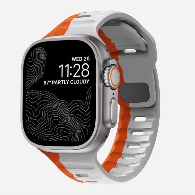 Breathable Silicone Smart Watch Band for Apple Watch Ultra 49mm Watch Strap for Series 10 46mm 45mm 44mm 42mm 40mm 38mm