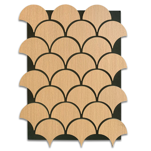 Nouveau design de panneau mural insonorisant en placage de bois avec différentes formes, ignifuge et imperméable, pour la maison, la chambre à coucher, le bureau - Product Image 2