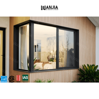 Fenêtres insonorisées en aluminium à double vitrage, design moderne, efficacité énergétique, fenêtres panoramiques fixes pour bureaux commerciaux