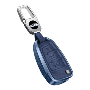 Étui de protection pour clé de voiture en alliage d'aluminium, coque, housse, accessoires pour Audi A6L A4L Q5L A6 A8 Q7, porte-clés pliable, porte-clés, sac - Product Image 3