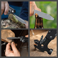 Marteau de poche 19-en-1 avec mini marteau à griffes multifonctionnel de survie Kit comprenant une pince et un tournevis