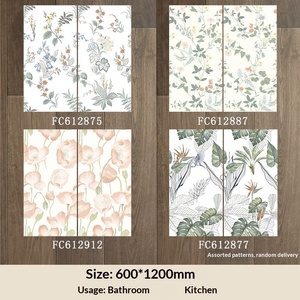 กระเบื้องบุผนังเซรามิกสไตล์100ขนาด600x1200กระเบื้องเนื้อนุ่มเนื้อครีมทันสมัยสำหรับพื้นหลังห้องครัวห้องน้ำ - Product Image 2