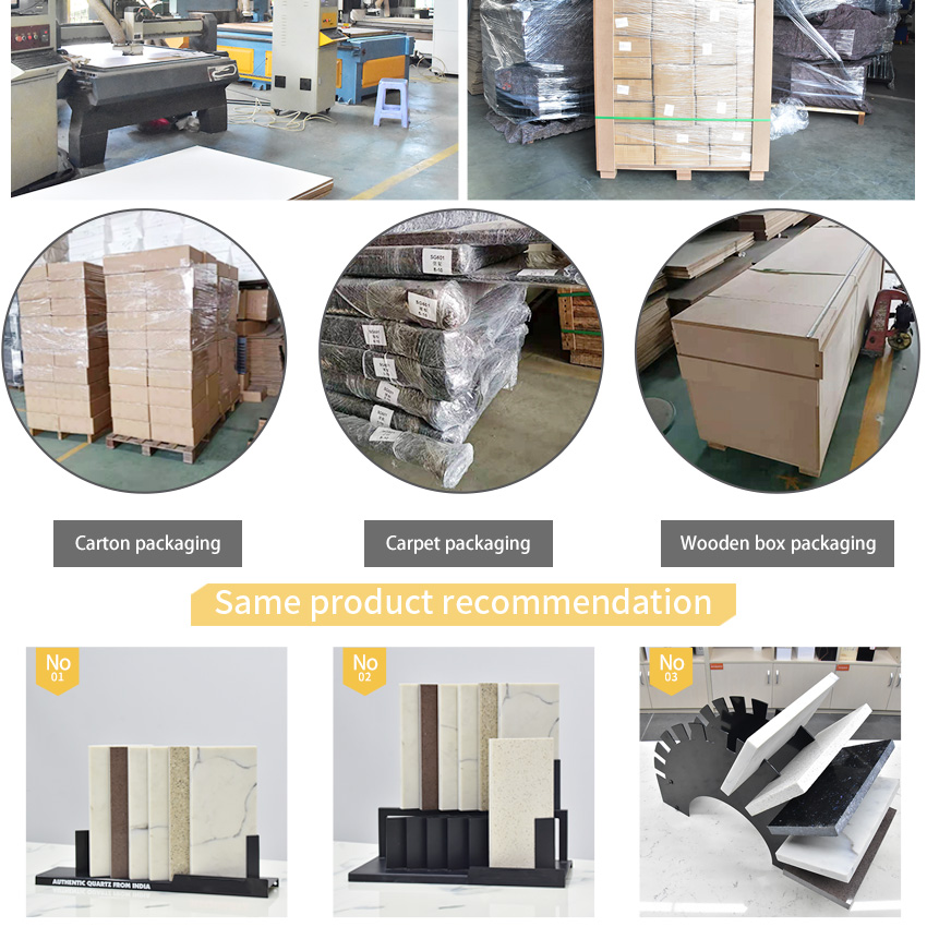 Factory Rotary Metal Black Countertop Tile Granite Sample Stone Desk Stand Shelves Ceramic Plates Quartz Display Rack