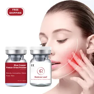 Redcooleaf 5ml + 50mg כחול נחושת פפטיד קולגן תיקון אהה אנטי טיפוח עור פנים תיקון אמפולה סרום - Product Image 1