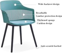 Chaise en plastique à bras, vente chaude, échantillon gratuit, chaise en plastique avec accoudoirs pour intérieur et extérieur, cuisine, restaurant, salon, jardin