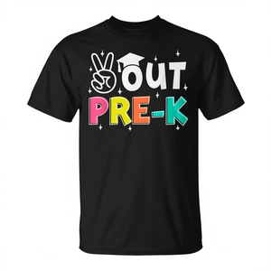 T-shirt pour étudiants de la maternelle Peace Out, dernier jour d'école - Product Image 2