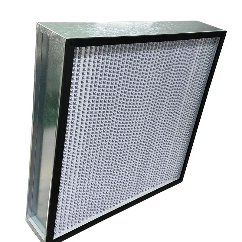 Air Filtration's deep pleated box style filters with aluminium separators Deep Pleated HEPA Filter