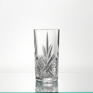 Bicchieri Hiball Classici Sostenibili da 12oz/350ml con Design in Vetro Tagliato, Forma Conica in Cristallo Trasparente - Product Image 5