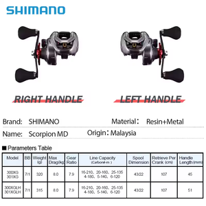 SHIMA SCORPION MD 300XG 301XG 300XGLH 301XGLH Moulinets de pêche Baitcasting 7.9:1 Rapport de vitesse Profil bas <span class=keywords><strong>Moulinet</strong></span> d'eau salée à longue coulée - Product Image 3