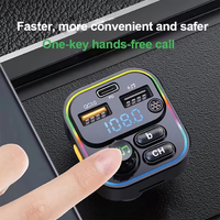 HYTO Voiture Mp3 Transmetteur FM USB 22.5W Super Charge Rapide Support U Disque TF Carte BT5.3 Transmetteur FM avec Port Type-C