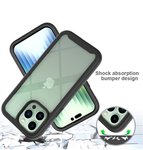 Cứng Acrylic Mềm TPU Chống-Gõ Bìa Rõ Ràng Đầy Đủ Bìa Bumper Điện Thoại Trường Hợp Đối Với iPhone 15 14 13 12 11 8 X Pro Cộng Với Max Cover Quay Lại - Product Image 3