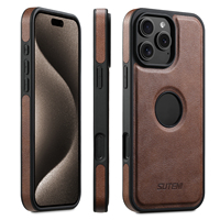 Coque de téléphone SUTENI pour iPhone 18 Pro Max, chargement sans fil, aimant, texture lisse, cuir synthétique de luxe, compatible avec les modèles 17, 16 Plus, 15, 14, 13, 12