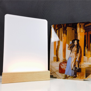 Thăng hoa khoảng trống dẫn ánh sáng ban đêm <span class=keywords><strong>Acrylic</strong></span> khung ảnh với cơ sở gỗ cho ngày của mẹ đám cưới và trang trí nội thất - Product Image 4