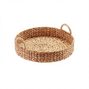 Paniers de rangement écologiques en jacinthe d'eau tressée MP Decor avec poignées, couleur personnalisable, pour le bureau, la maison, le rangement du pain/du pain et des aliments, fabriqués au Vietnam - Product Image 1