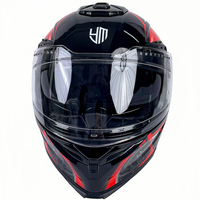 Casques de moto rabattables, accessoires intelligents personnalisés unisexes à double visière de style allemand avec homologation DOT
