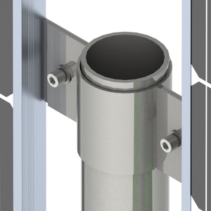 Sunforsonソーラー太陽光発電プラント垂直フェンス取り付けブラケット両面エネルギーソーラーファームフェンスシステム - Product Image 5