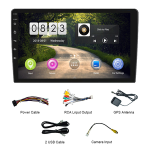 <span class=keywords><strong>Autoradio</strong></span> Android Double Din à écran tactile avec <span class=keywords><strong>WiFi</strong></span> GPS Mirror Link Lecteur multimédia de voiture Support avec caméra de recul - Product Image 4
