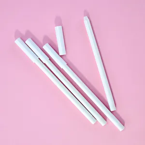 Manufacturer's Empty White Plastic Eyeliner Pen Tube for Liquid Eyeliner Pencil Makeup Packaging for Eye Shadow Cosmetics