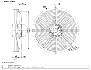 Ventilateur axial AC industriel ebm-papst S2E300-AP02-30 300 mm pour systèmes de climatisation et de ventilation - Product Image 4