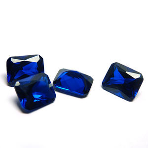 113 # พลอยสังเคราะห์สีฟ้าแปดเหลี่ยมตัดหลวม - Product Image 1