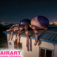 Araignée gonflable géante pour Halloween, utilisation en extérieur, grande taille, tarantule gonflable, décoration de festival, araignée violette gonflable pour toit