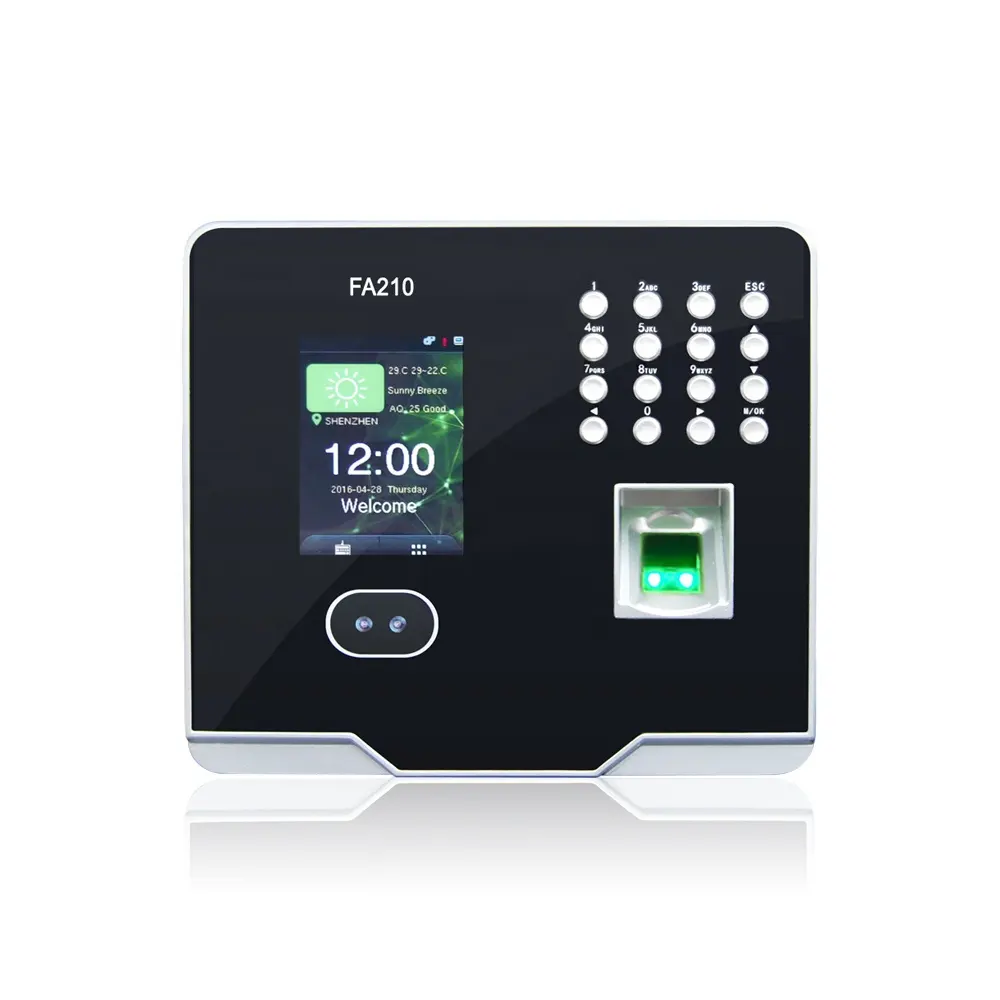 2.8" touch TFT screen Biomeric access control and time attendance system support face, fingerprint, card, password