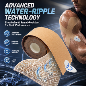 Bande de kinésiologie élastique imperméable pour le soulagement musculaire, idéale pour le <span class=keywords><strong>fitness</strong></span>, la course à pied, la gym et la récupération des blessures - Product Image 4