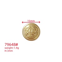 Accessoires de couture en métal gaufré en alliage de zinc doré conçus sur mesure Boutons gaufrés uniques pour vestes de costume Boutons OEM