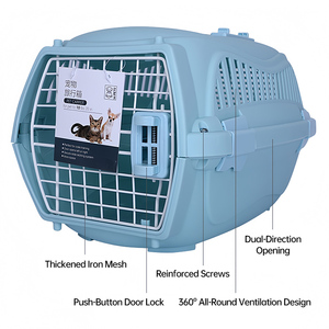 Caisse de transport améliorée pour animaux de compagnie - Durable, respirante et spacieuse pour chats et chiens, idéale pour la voiture et les visites chez le vétérinaire - Product Image 5