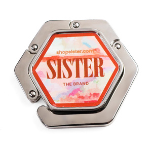 Có Thể Gập Lại Epoxy Xách Tay Kẽm Hợp Kim Purse Túi Xách Túi Móc Áo Móc Với Logo Tùy Chỉnh Của Bạn - Product Image 2