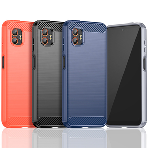 Para <span class=keywords><strong>Samsung</strong></span> Xcover 7 Pro Phone Case, Brushed Line Carbon Fiber Grain Slim Soft TPU Mobile Cover para <span class=keywords><strong>Samsung</strong></span> <span class=keywords><strong>Galaxy</strong></span> XCover 7 Pro - Product Image 1