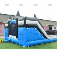 Château gonflable combiné pour enfants et adultes, avec toboggan aquatique, en PVC, pour événements extérieurs et location