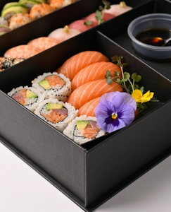 Luxury Custom Sushi Gift <b>Box</b> with with Sauce Compartments and Magnetic Lid for Takeaway Packaging - Product Image 4