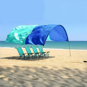 Toldo de playa de apertura rápida 500x300cm, carpa de nailon con energía eólica para protección solar en exteriores - Product Image 2