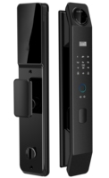 Cerradura de puerta eléctrica con huella dactilar Cerradura de puerta delantera inteligente B35 Modo básico Semiconductor Cerradura inteligente con huella dactilar para puerta de acero