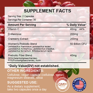 Beverly Compléments Probiotiques pour la Santé Vaginale et Urinaire Féminine Adulte, Ménopause, 50 Milliards, Canneberge, Vitamines D-Vaginales, Capsules - Product Image 4