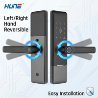 Serrure intelligente WiFi HUNE, accès cloud, historique des opérations, autorisation temporaire à distance, antivol pour une solution de sécurité complète de la maison