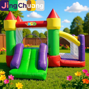 Castillo Inflable JingChuang Más Vendido, <span class=keywords><strong>de</strong></span> Tela Oxford, para Parques <span class=keywords><strong>de</strong></span> Diversiones, 340x300x220CM - Product Image 1