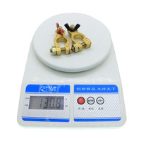Conectores de terminal de batería, par de terminales de tornillo de latón marinos con tuerca de mariposa, desconexión rápida 24V Pos/Neg, perno M8 para coche