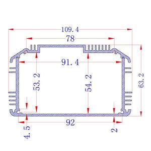 Chia cơ thể hộp pin trường hợp tùy chỉnh CNC gia công Anodized ép đùn nhôm hồ sơ điện tử dự án hộp pin bao vây - Product Image 3