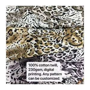 Conception personnalisée avec motif animal classique imprimé léopard 100% coton imprimé tissu numérique antistatique séchage rapide moyen - Product Image 3
