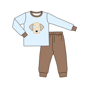 Vente en gros de vêtements de printemps pour enfants Ensemble de pyjama à manches longues et boutons haute qualité pour les bambins et les filles de la Saint-Valentin avec impression de cœurs - Product Image 4