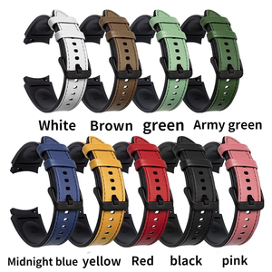 สายนาฬิกาซิลิโคนหนังสำหรับ <span class=keywords><strong>Samsung</strong></span> <span class=keywords><strong>Galaxy</strong></span> Watch 5,สายนาฬิกาหนังสำรองขนาด44มม. 40มม. สำหรับ <span class=keywords><strong>Galaxy</strong></span> 5 Pro 45มม. - Product Image 6