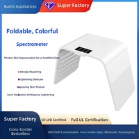 Spectromètre portable pliable pour la beauté, dispositif à lumière rouge et bleue, brume froide, rajeunissement par photons, utilisation en salon, alliage de chrome, étanche