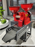 Moulin à riz portable, décortiqueuse de paddy, machine à moudre et polir le riz pour usage domestique et commercial, 220V 2800 tr/min 180 kg/h, facile à utiliser