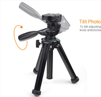 Tripod meja Mini Desktop untuk ponsel, Tripod kamera aksi video olahraga telepon seluler untuk ponsel