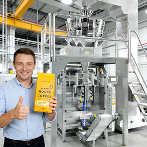 Machine d'emballage verticale industrielle multifonctionnelle automatique <span class=keywords><strong>pour</strong></span> granulés de plastique PP, avec pesage et conditionnement chimiques - Product Image 6