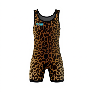 Custom Logo Plus Size Cheap Sublimation Digital Camo <b>Gay</b> Team Weightlifting <b>Suit</b> Wrestling Singlet Flatlock Stitching Custom - Product Image 1